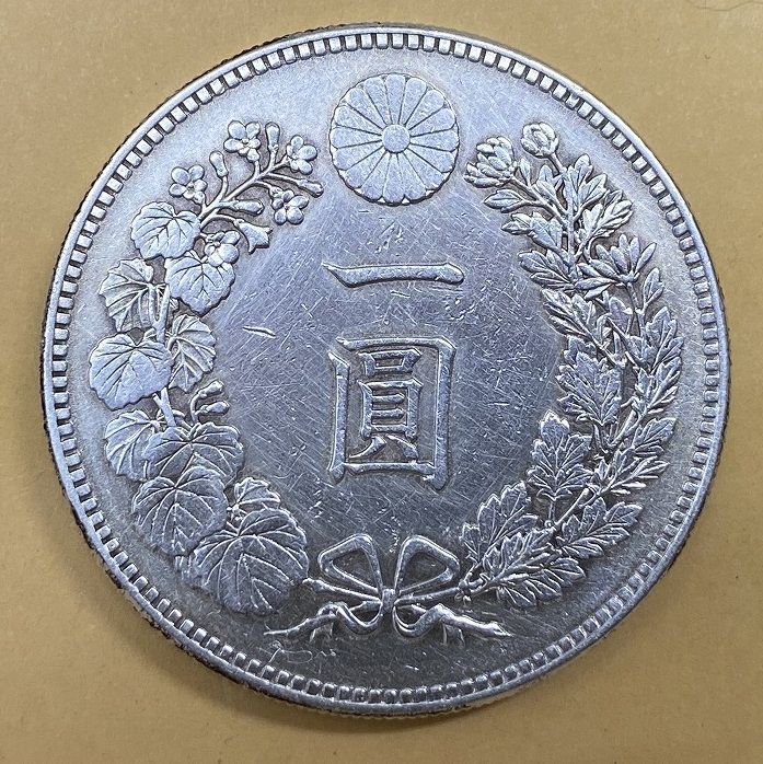 円銀 明治24年銘 一圓銀貨 (小型) - メルカリ