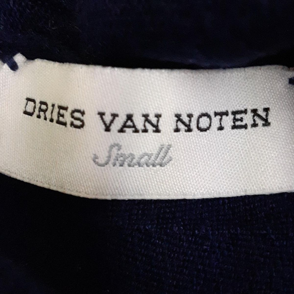  DRIES VAN NOTEN ドリスヴァンノッテン 半袖カットソー レディース - ネイビー×黒 Vネック バイ 半袖(Tシャツ) Tシャツ カットソー