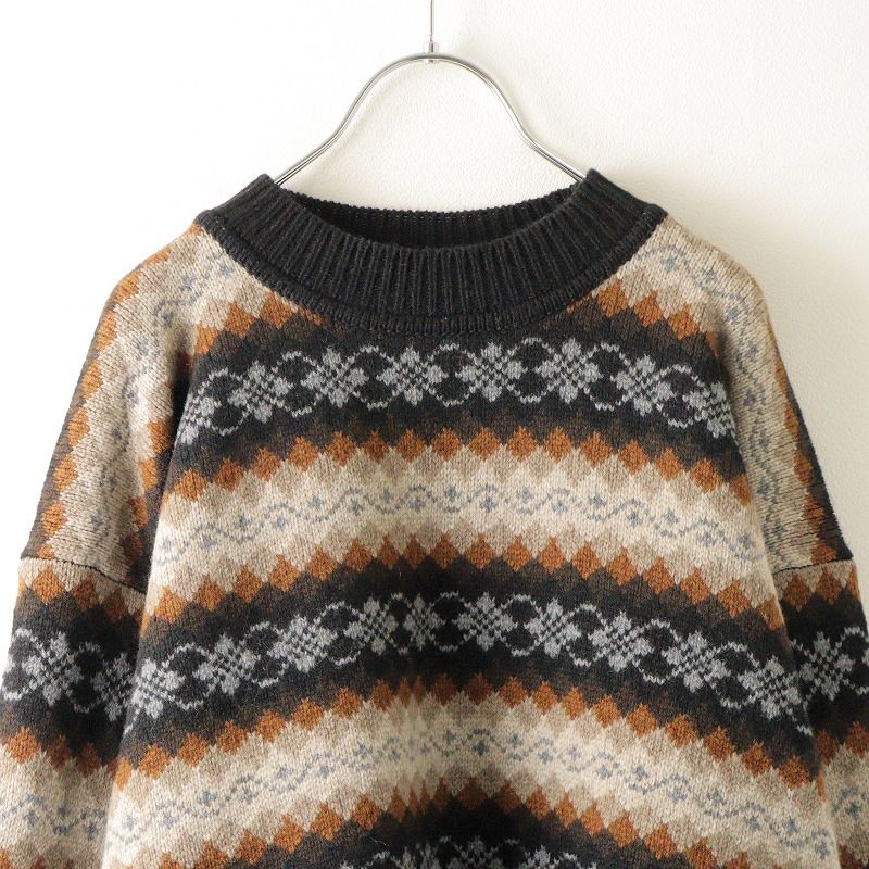 小*郎様 美品✨マーガレットハウエル ウールカシミヤ クルーネックニット スコッ 小*郎様 美品✨マーガレットハウエル ウールカシミヤ クルーネック