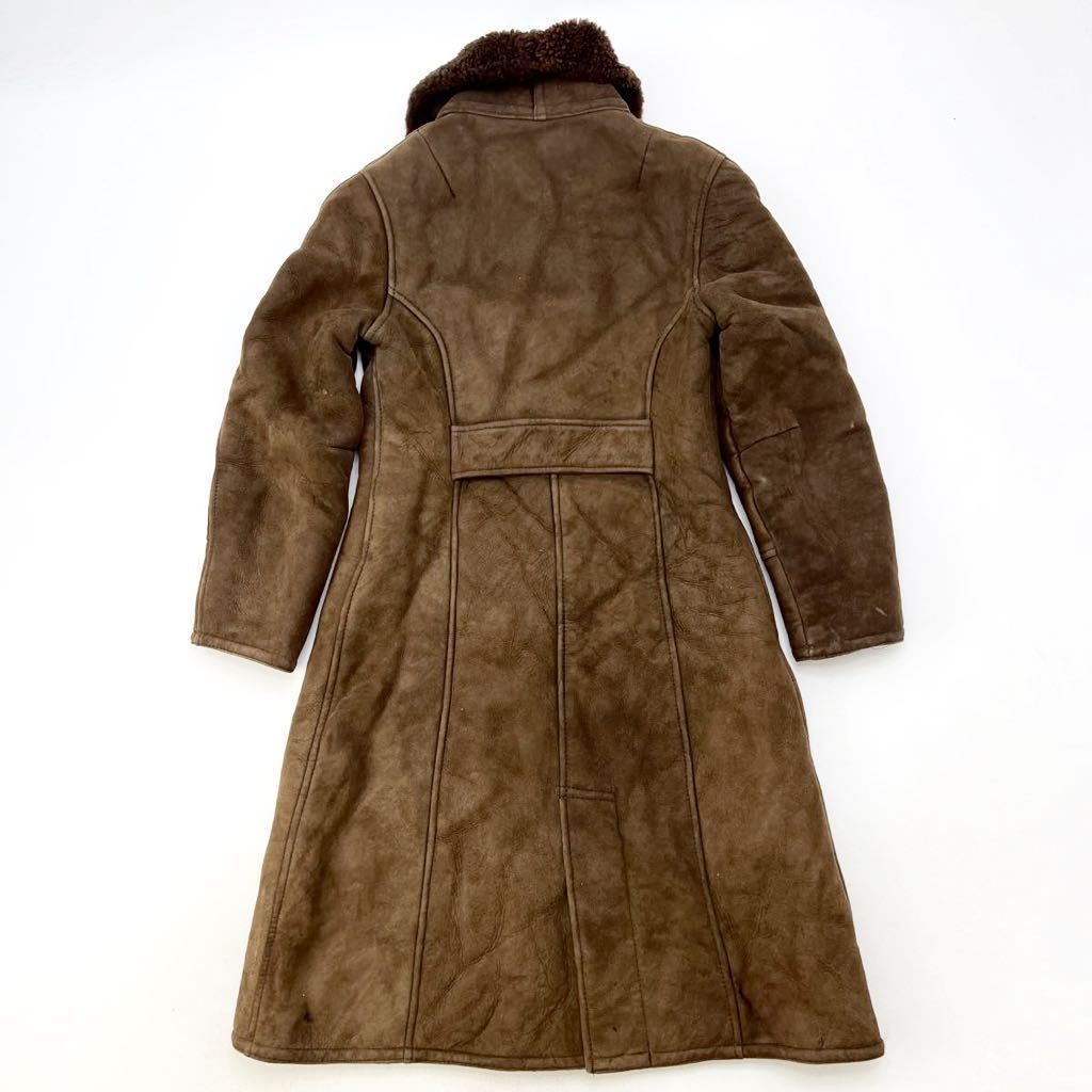 ブラウン　シープスキン　 コート シープスキンウェア ロンドン ☆ SHEEP SKIN WEAR 贅沢 ムートンコート