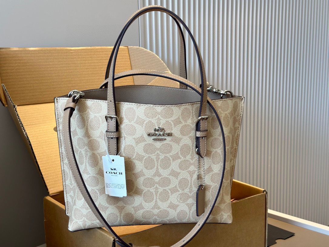 新品 COACH コーチ モリー トートバッグ 25 レザー リボン ブラック