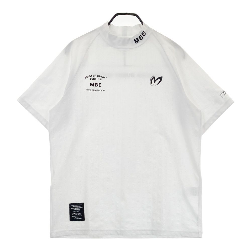 サイズ 6 MASTER BUNNY EDITION マスターバニーエディション 2025年 半袖モックネックTシャツ シアサッカー ホワイト系 240101427040 ゴルフウェア メンズ ストスト