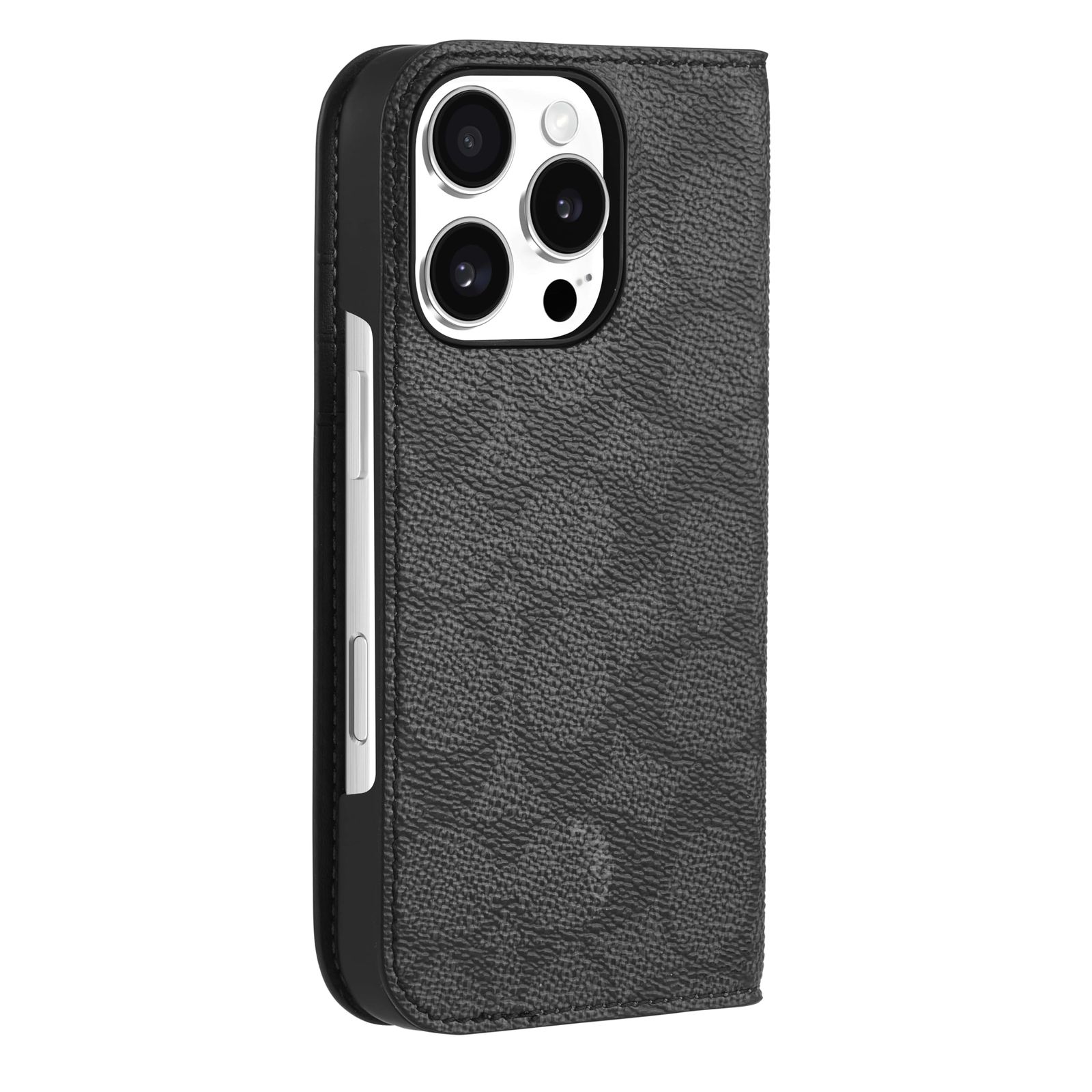 匿名配送 iPhone 16 Pro ケース 手帳型 フォリオ Folio Case 正規品 コーチ Signature C Charcoal Signature C Charcoal 品質保証で、高速配送！