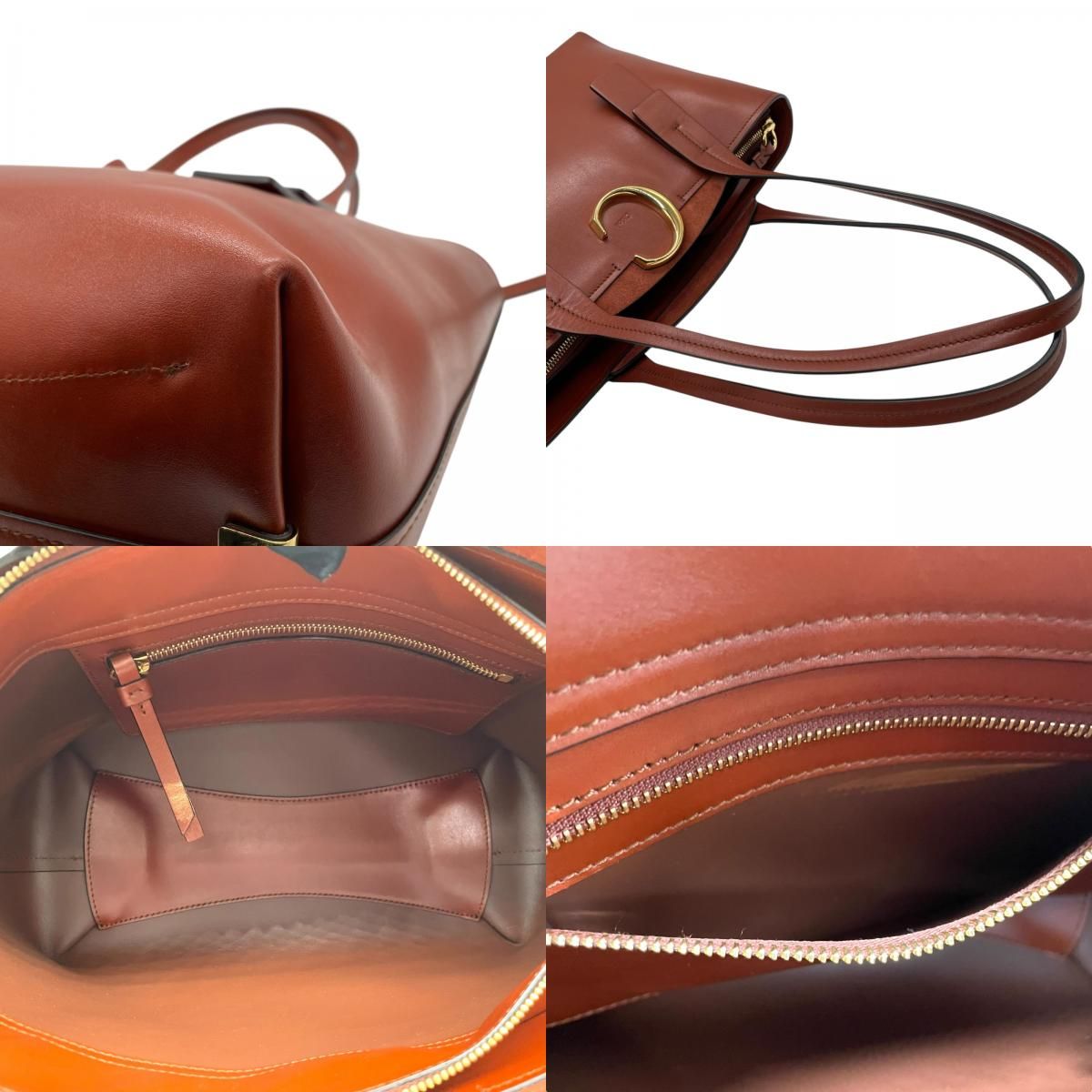 極美品】Chloe クロエ Cトート トートバッグ 肩掛け可能 A4収納 ワン 