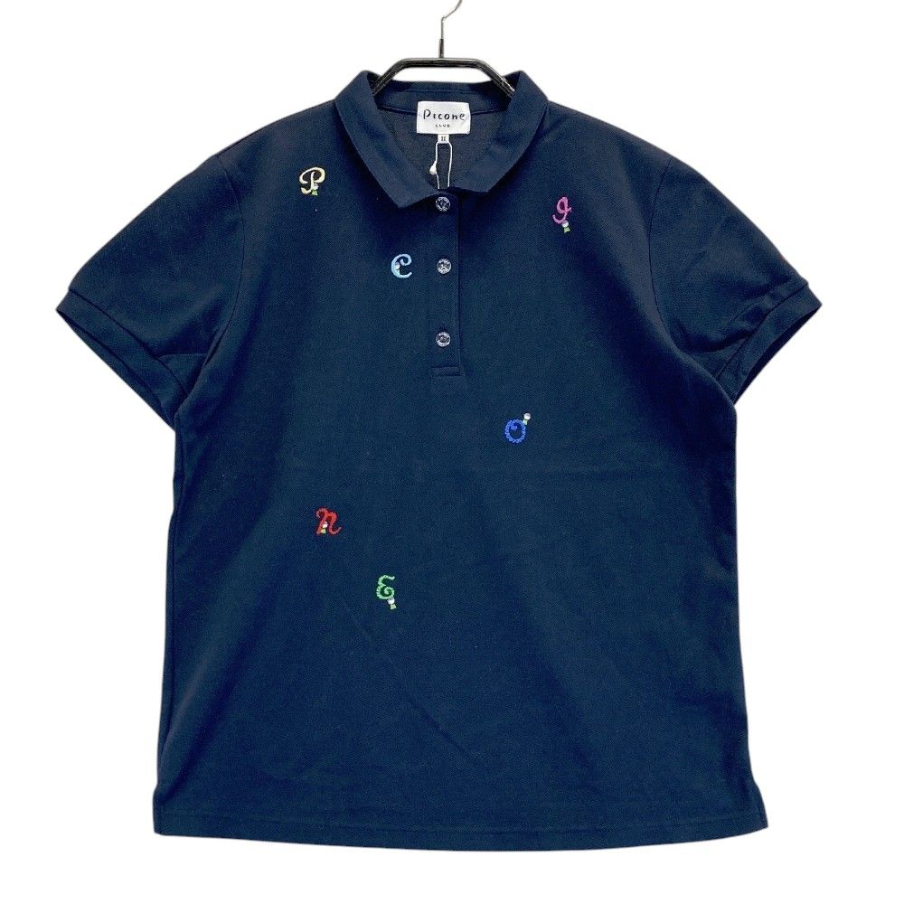 サイズ：2 PICONE CLUB ピッコーネクラブ  半袖ポロシャツ  ブルー系 [240101449162] ゴルフウェア レディース ストスト サイズ：2 PICONE CLUB ピッコーネクラブ 半袖ポロシャツ