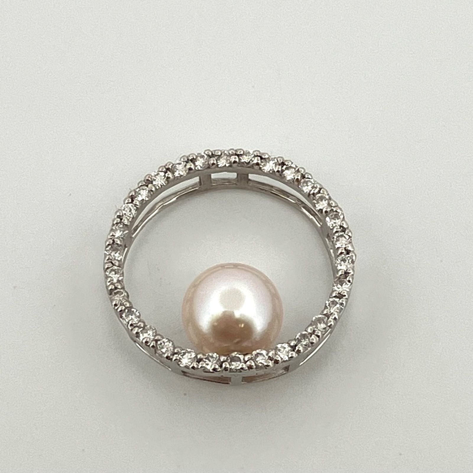 *期間限定出品　PT900ダイヤモンドとあこや真珠のペンダントトップ（刻印あり） 21-2353-lar75aaa-w.jpg