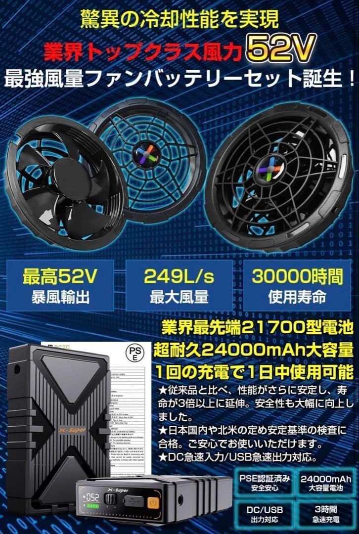 52V暴風ファンバッテリーセット 新型