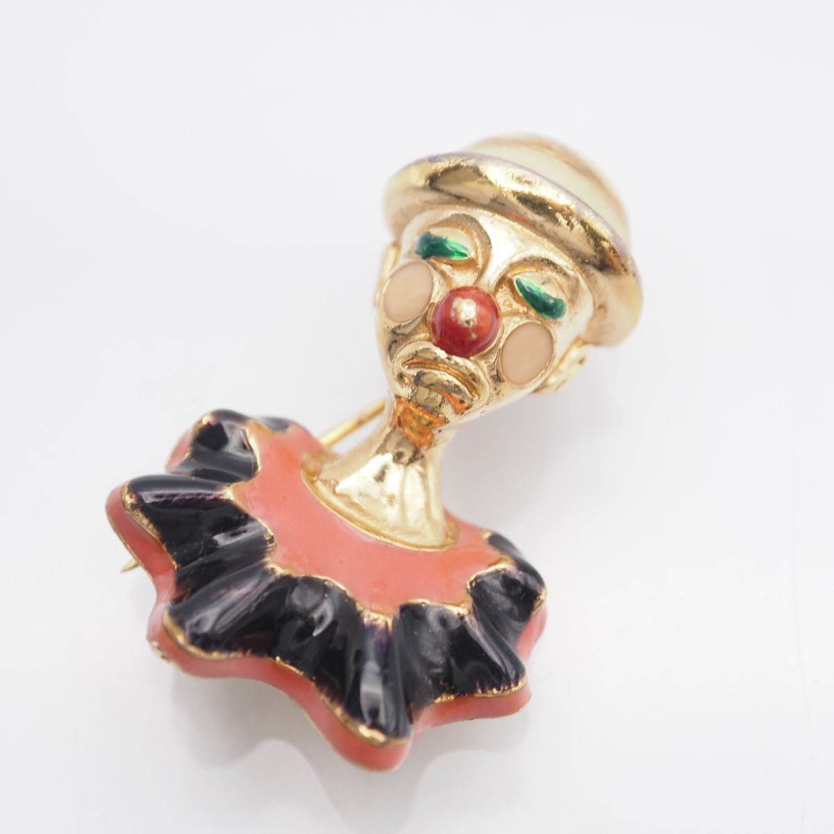 G172 サイナー CINER ブローチ ピエロ マルチ エナメル ゴールド デザイン