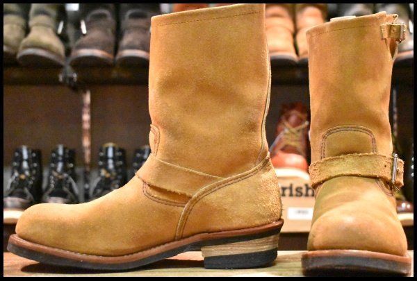 9D 10年 レッドウィング 8178 スエード エンジニア 茶 ミュールスキナー ブラウン スチールトゥ ブーツ redwing HOPESMORE FE491
