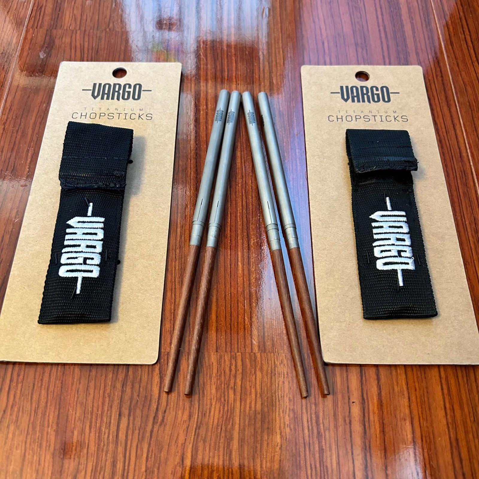 柔らかい 新品 Vargo Chopstick チタン製 チョップスティック 2本セット 食器