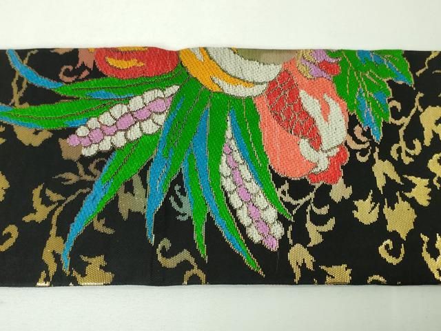 名古屋帯 九寸 全通 龍村織物 美品 平和屋着物○龍村美術織物 全通柄