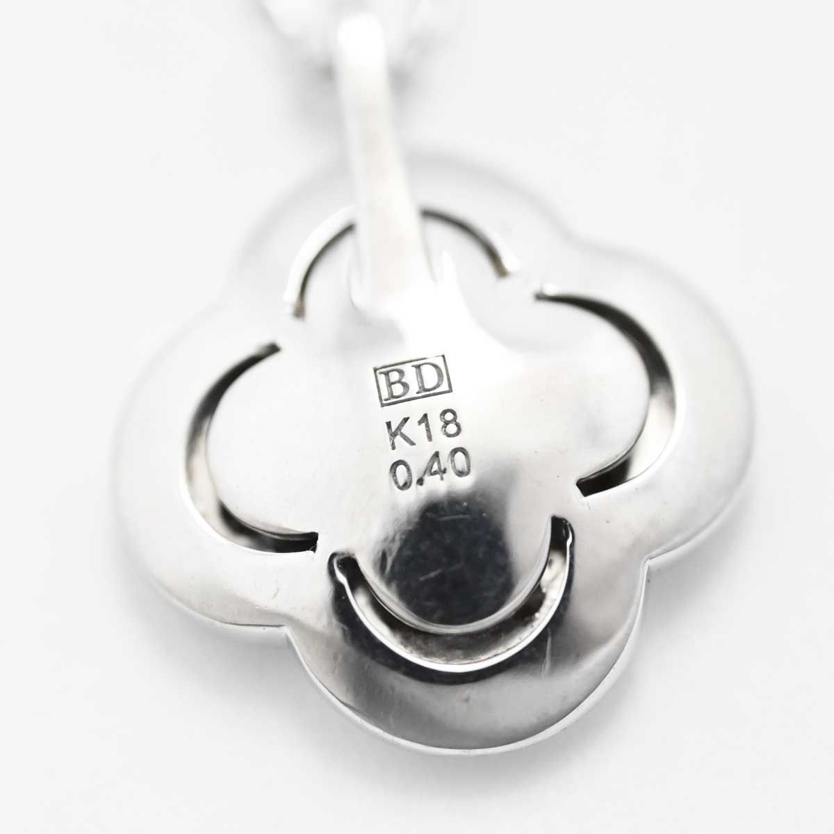 3516) カシケイ Kashikey K18ＷG ホワイトゴールド 750WG アンフォゲッタブル クローバー ブラウンダイヤ0.40ct ネックレス  レディース 3516 - メルカリ