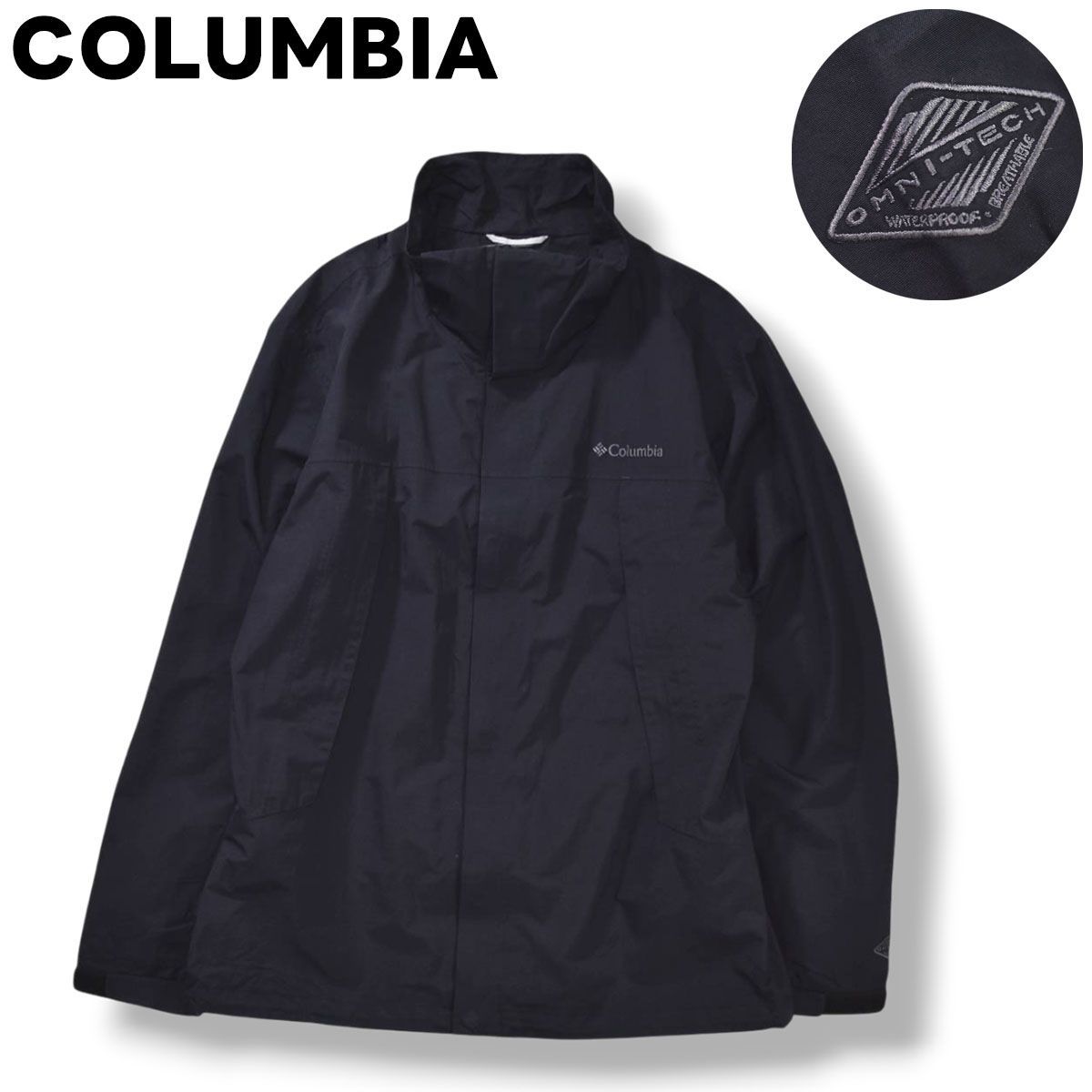 定番 コロンビア COLUMBIA オムニテック OMNI－TECH インターチェンジ INTERCHANGE ウッドロード ナイロン ジャケット ウィンドブレーカー 裏地 メッシュ XXL ブラック アウトドア メンズ