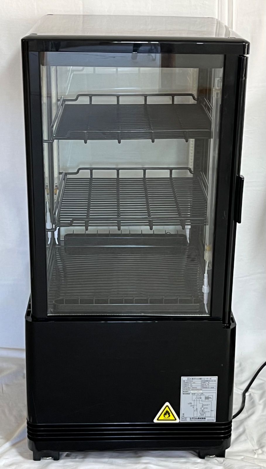 4面ガラス冷蔵ショーケース 卓上型 R4G-130SLB レマコム フォー