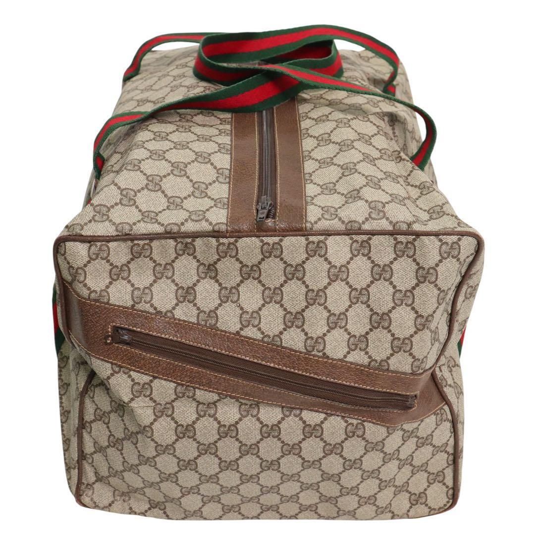 GUCCI グッチ GGスプリーム シェリーライン 大容量 ボストンバッグ 旅行 ヴィンテージ】OLD Gucci グッチ ボストンバッグ 旅行カバン GG