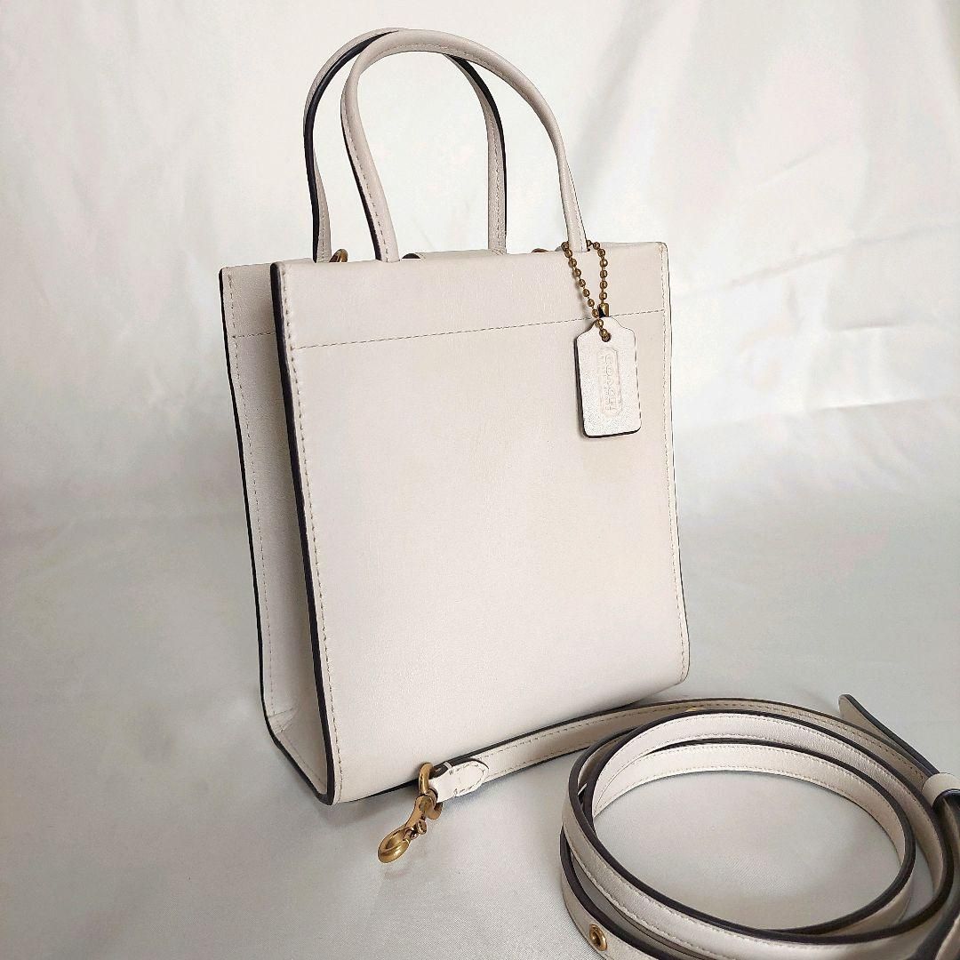 ✨新品✨COACH コーチ ミニカシン トートバッグ 2way ホワイト 本革