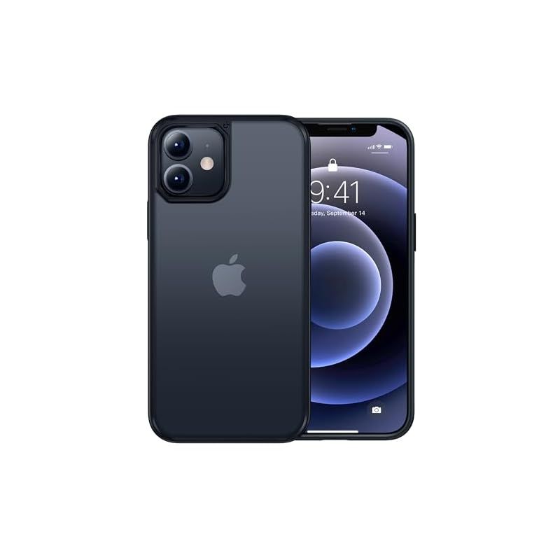 【米軍MIL規格・指紋防止】CASEKOO iPhone12 用 ケース iPhone12Pro 用 ケース 耐衝撃 滑り止め マット半透明 スマホケース ストラップホール付き 保護 iphone1212pro アイフォン12用 12Pro用 6.1インチ 1