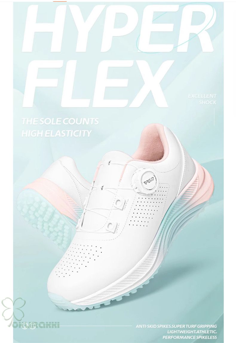 ゴルフ ゴルフシューズ ダイヤル式 ソフトスパイク レディース スパイクシューズ 防水 人工皮革 ゴルフ ゴルフシューズ 夏用 快適 通気 ダイヤル式 ソフトスパイク