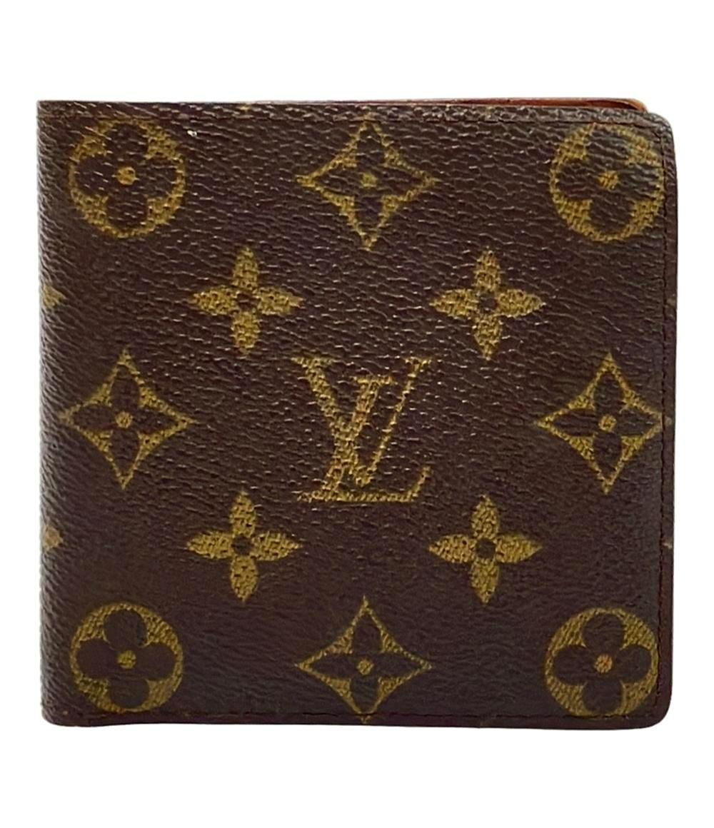 訳あり モノグラム ルイ ヴィトン 二つ折り財布 ポルトフォイユ マルコ M61675 メンズ LOUIS VUITTON