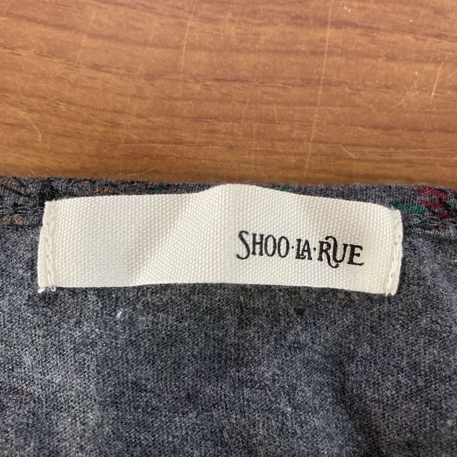 SHOO-LA-RUE シューラルー L グレー 花柄 ノースリーブ ワンピース