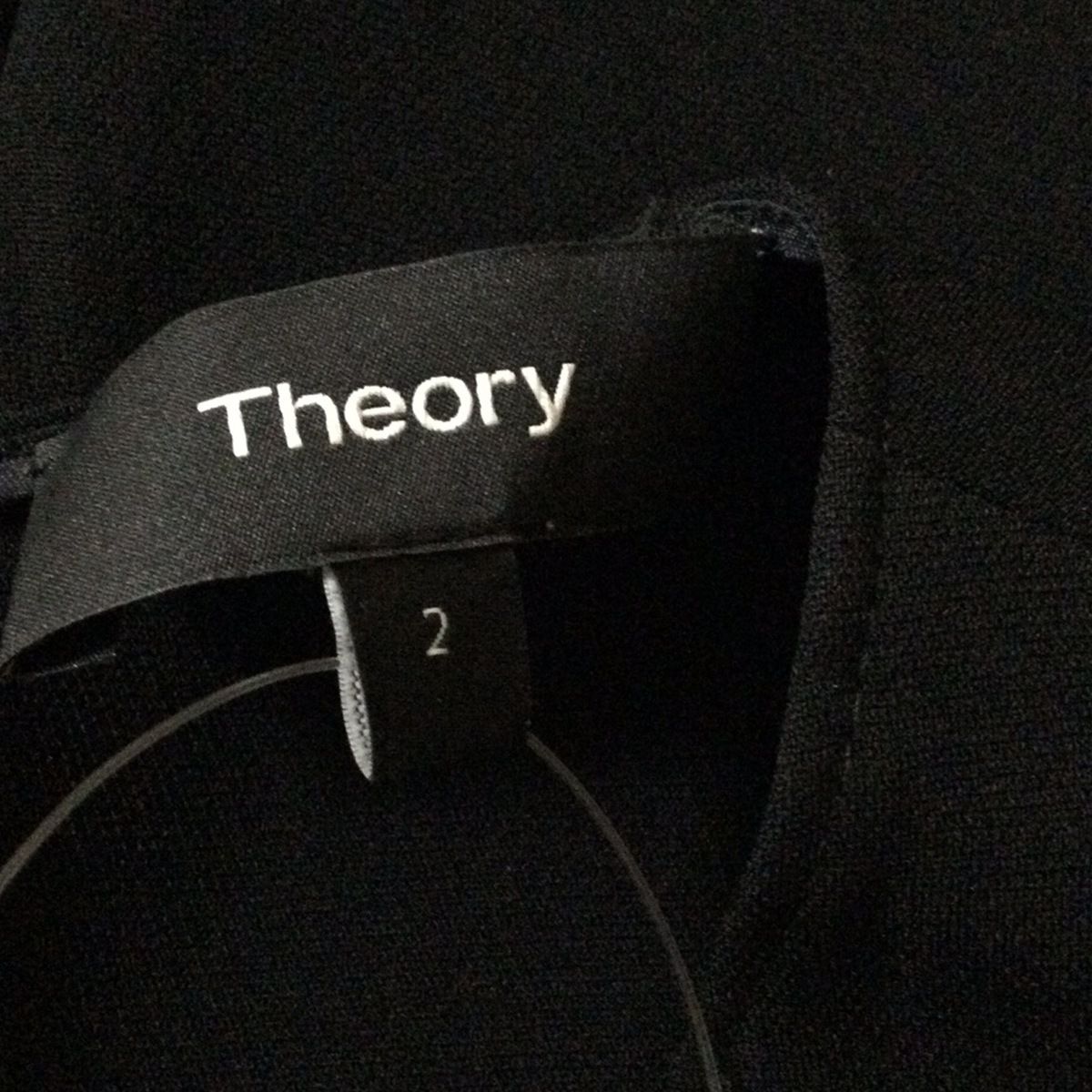 セオリー theory サイズ2 S 黒 レディース レザー 美品 ワンピース theory(セオリー) コート サイズ2 S レディース - 黒 ノースリーブ&frasl;春