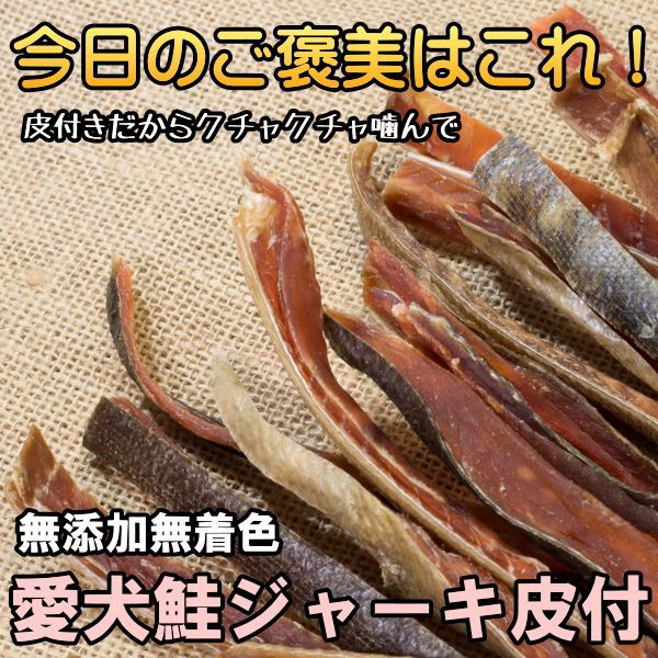 愛犬に鮭ジャーキ皮付１７５ｇ×１０袋