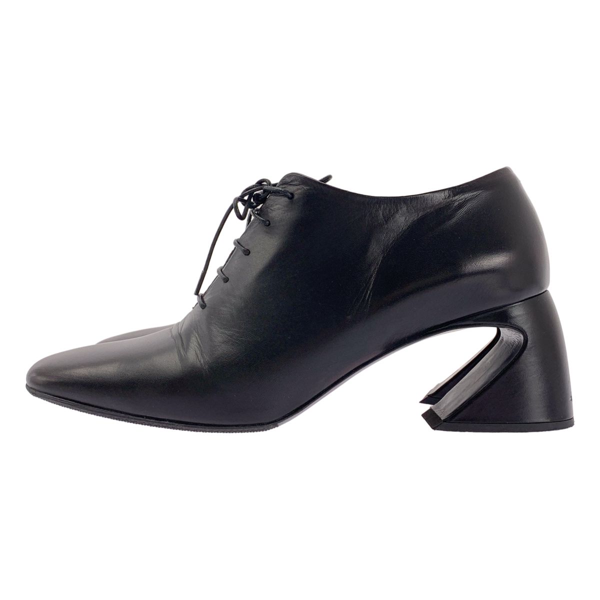 JIL SANDER ジルサンダー 2025SS レザー レースアップ ブーツ ブーティ 38 ブラック レディース