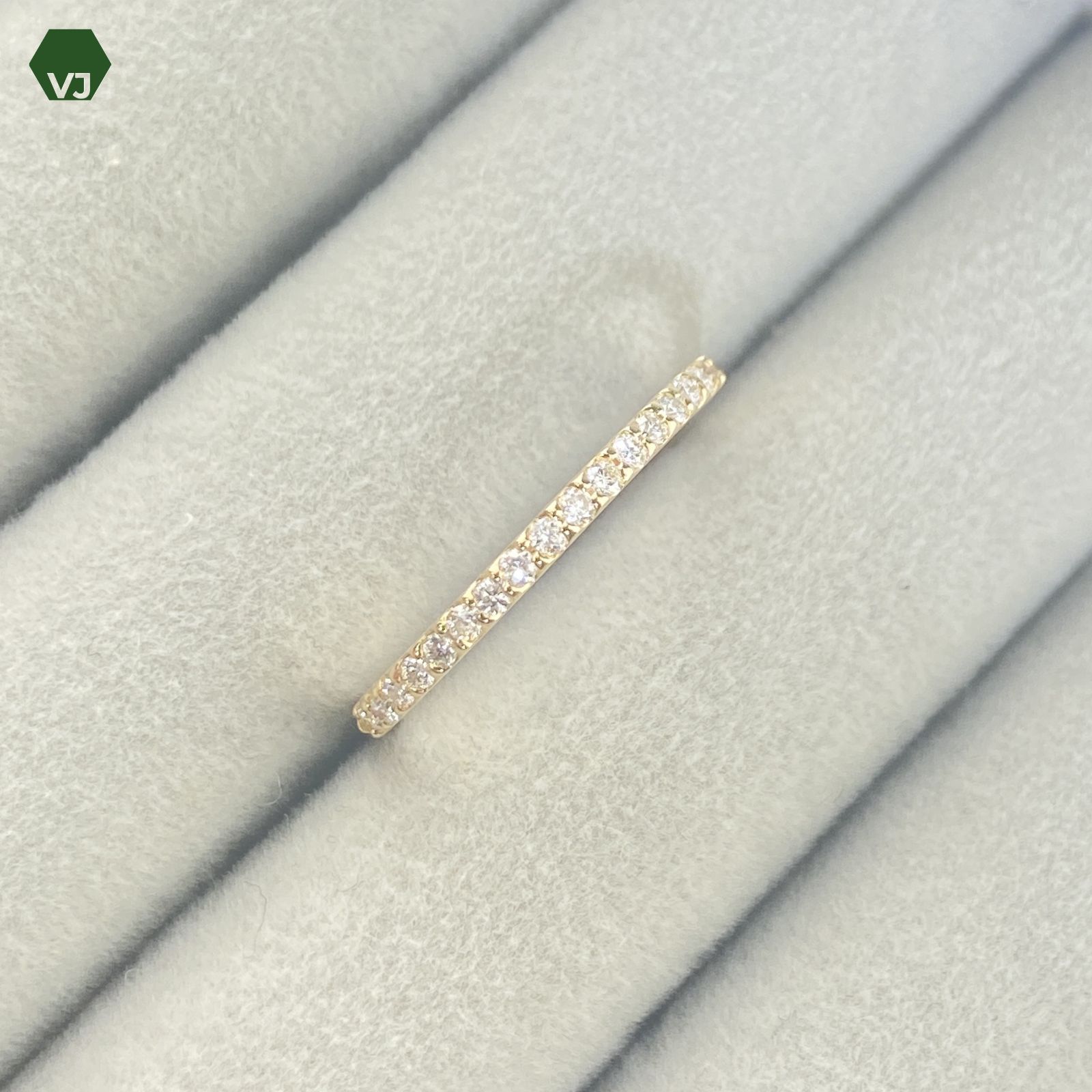 24-39】ダイヤモンド リング D0.17ct【中古】【K18YG】【11号】☆By 