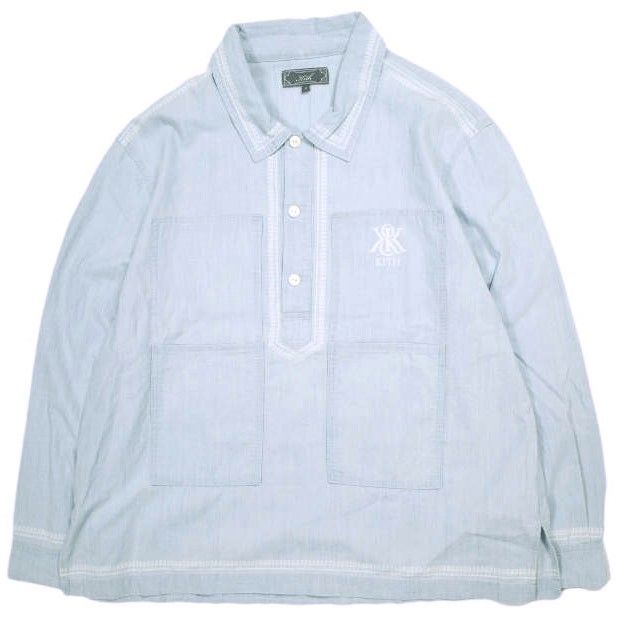 KITH NYC キスニューヨークシティ 25SS CHAMBLAY PATERSON SHIRT シャンブレーパターソンシャツ 25050060000920 M ライトインディゴ 長袖 トップス g23725
