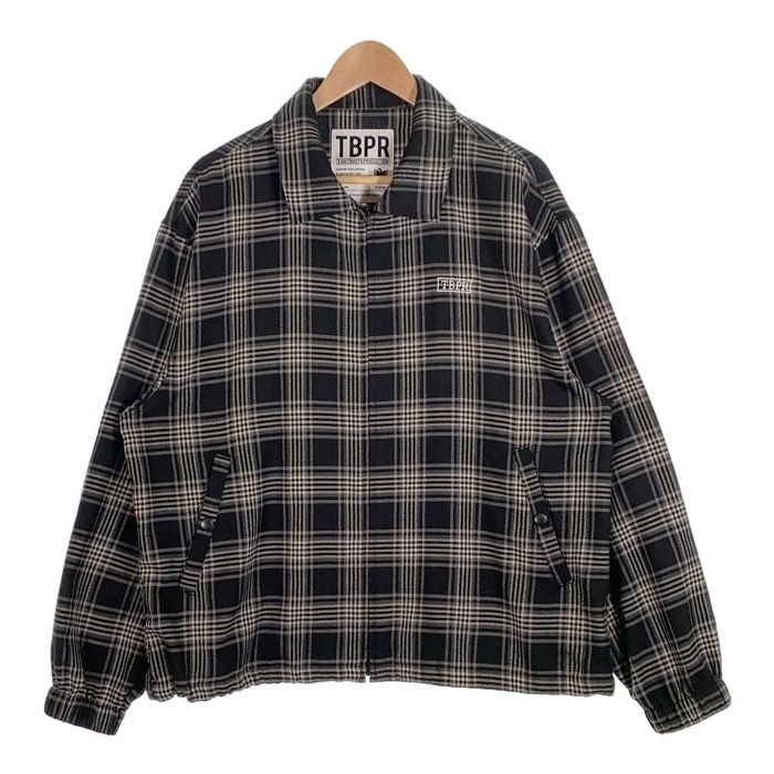 TIGHTBOOTH タイトブース ジップアップ フランネルチェック ブルゾン ブラック Size L
