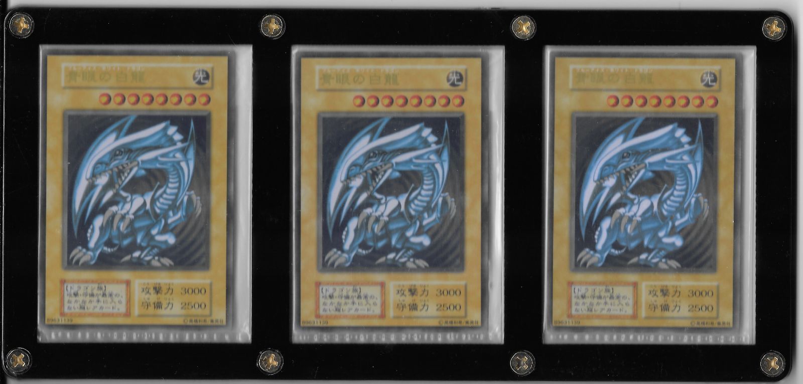 （ケース付き）青眼の白龍   Blue-Eyes White Dragon  ブルアイズホワイトドラゴン　20th Anniversary Duelist Box スペシャルカード　ステンレス製  (UR)3枚セット