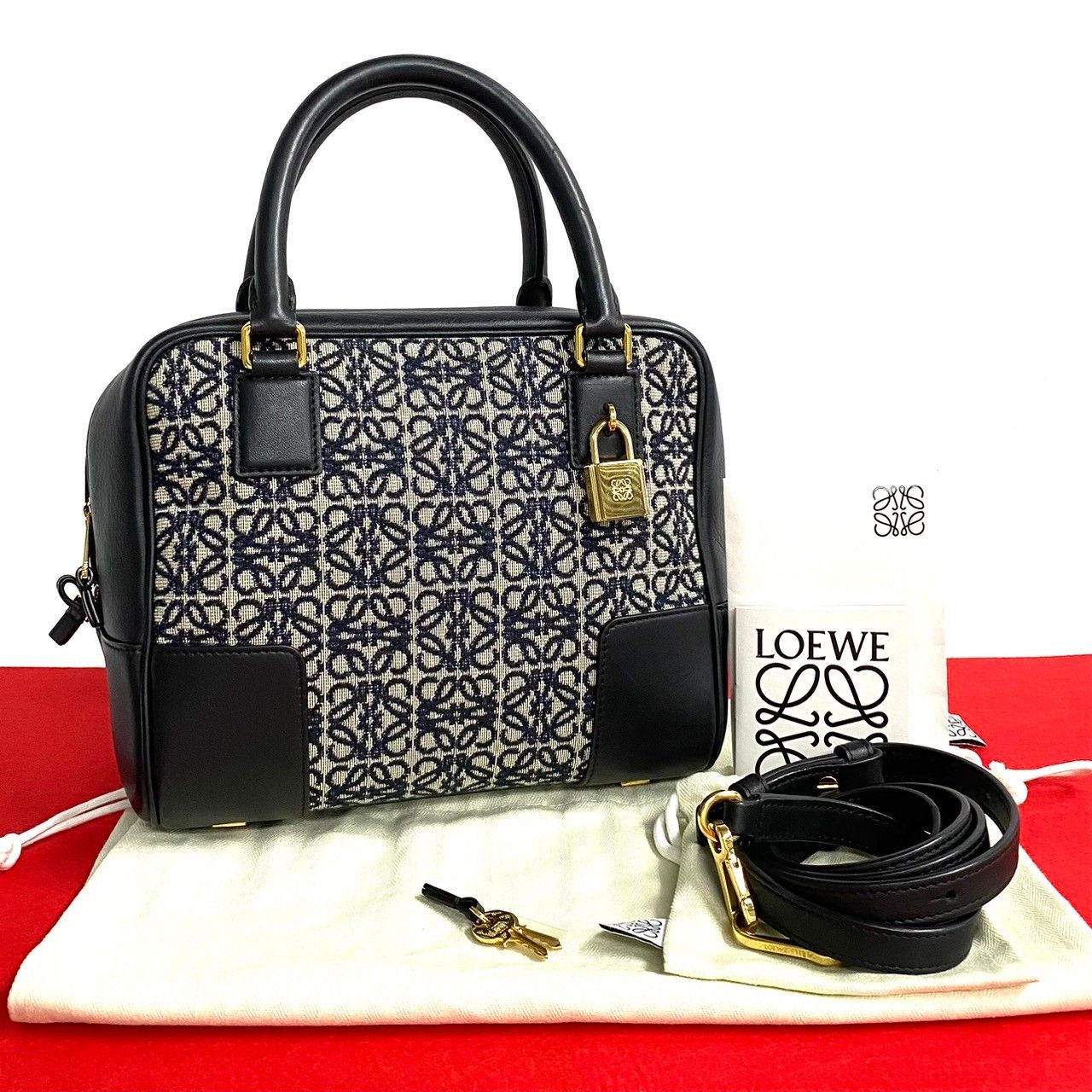 ロエベ アマソナ16 スクエアバッグ アナグラムジャガード (LOEWE/ショルダーバッグ・ポシェット) 106319184【BUYMA】