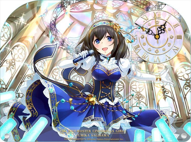 シーズナルプランツ アイドルマスター シンデレラガールズ BIGアクリル置時計 鷺沢文香 ブライトメモリーズ + Ver. 約H190×W260mm アクリル製