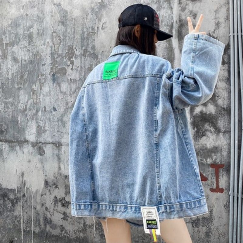 【韓国ファッション】デニム ジャケット ブルゾン アウター ワンフォークロージング 1111clothing アウター ブルゾン フード