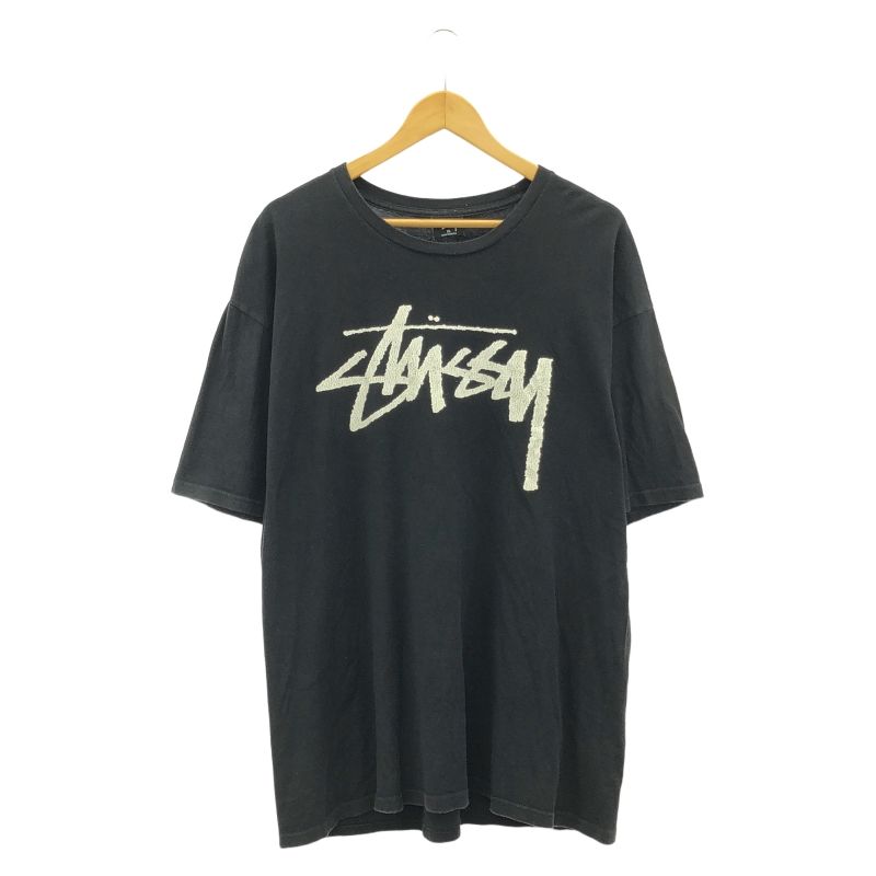STUSSY ステューシー ビッグロゴ Tシャツ ブラック L STUSSY ステューシー Tシャツ COLLEGIATE ARC TEE BLACK 1904469