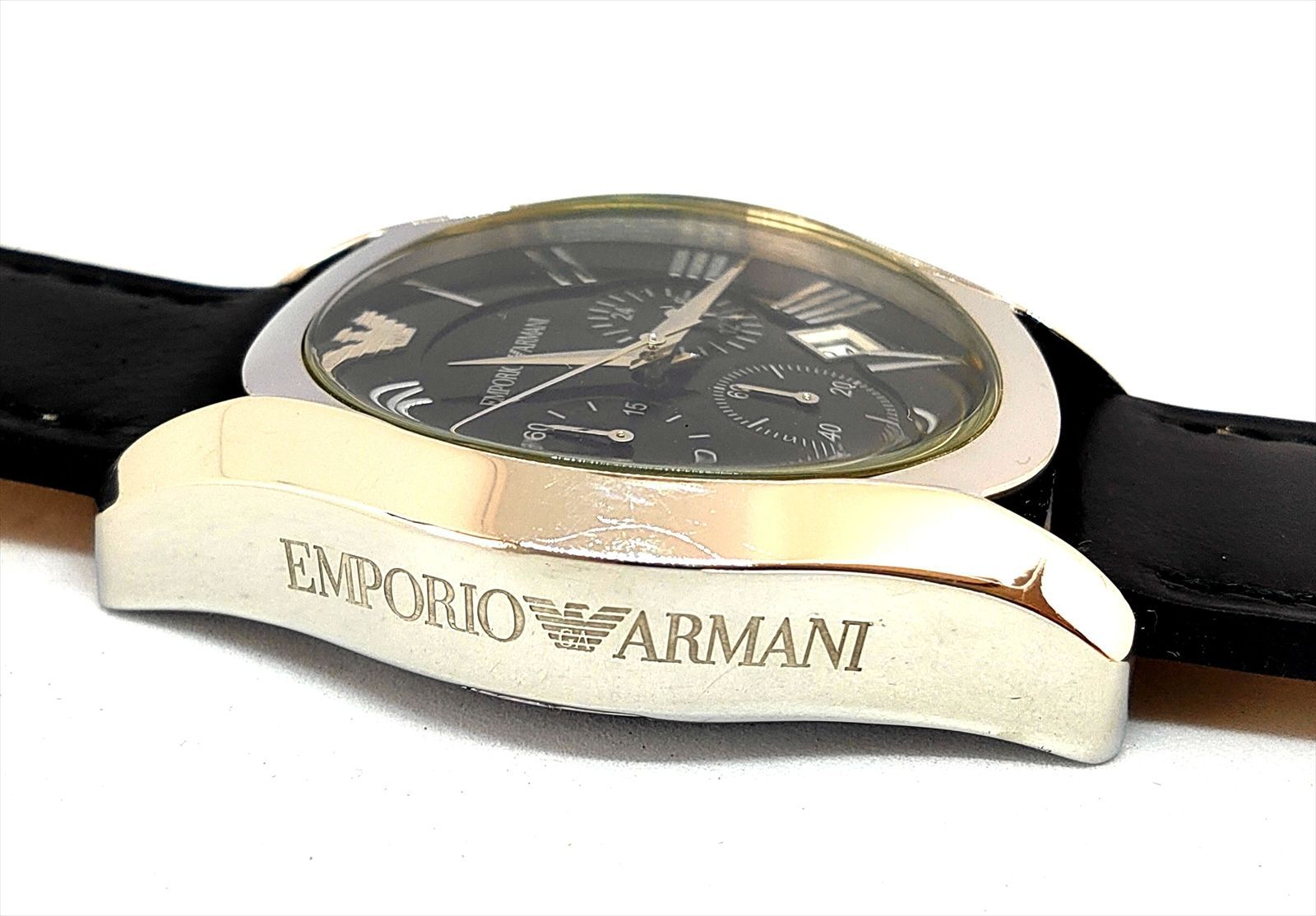 EMPORIO AR-1633 ARMANI クロノグラフ アルマーニ 腕時計 稼働品 