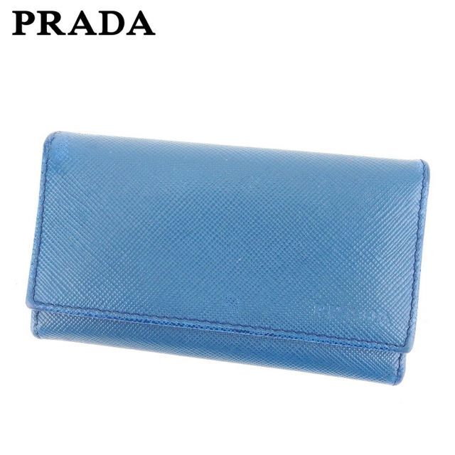 プラダ キーケース 6連キーケース ブルー レザー2M0025PRADA