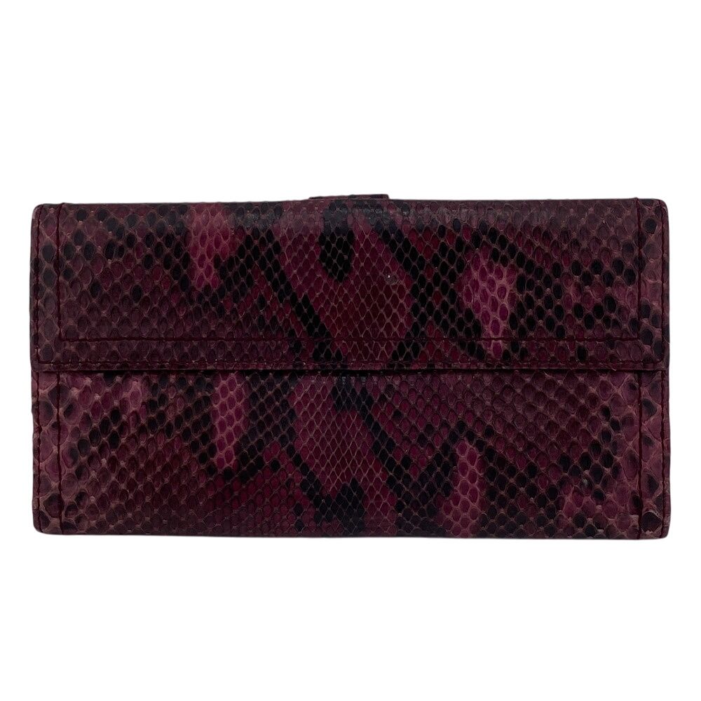 グッチ GUCCI 長財布 パイソン クレスト Wホック 190350 ピンク