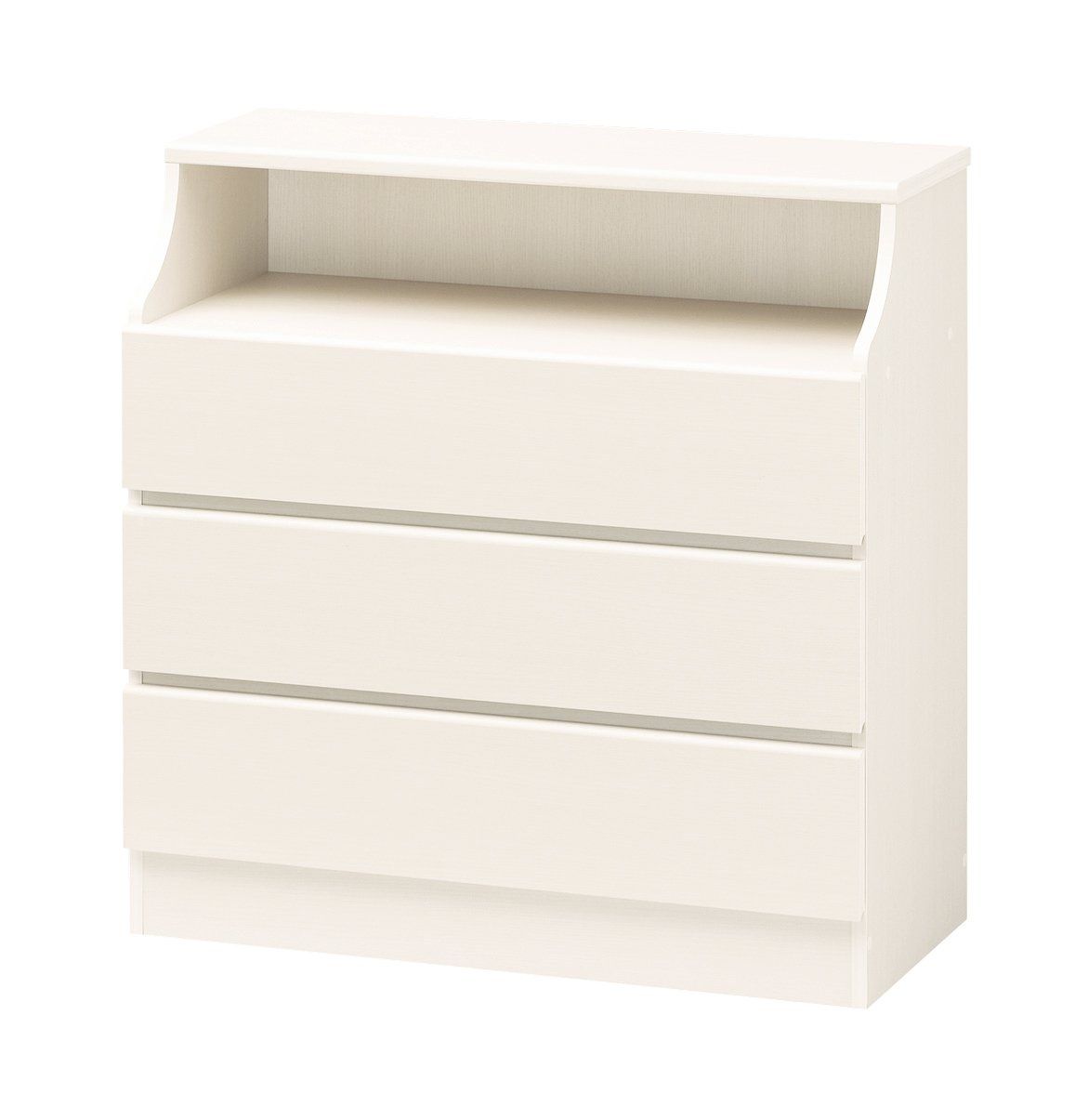 SHIRAI チェスカ CSC-9090H WH 組み立て簡単 カラーとサイズが選べるチェスト 幅90×奥行41.9×高さ90.9cm ホワイト