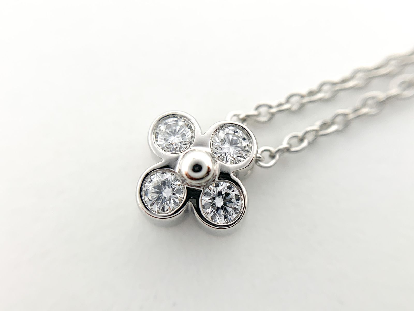 TIFFANY Tiffany ティファニー PT950 プラチナ ベゼルセット 花 花びら ...