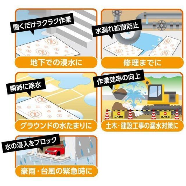 DAIICHI EIZAI 第一衛材 防災人 水たまり吸水シート 10枚入り BLOCK20 BMS-004 SKLAD-KIRPICHA_RU