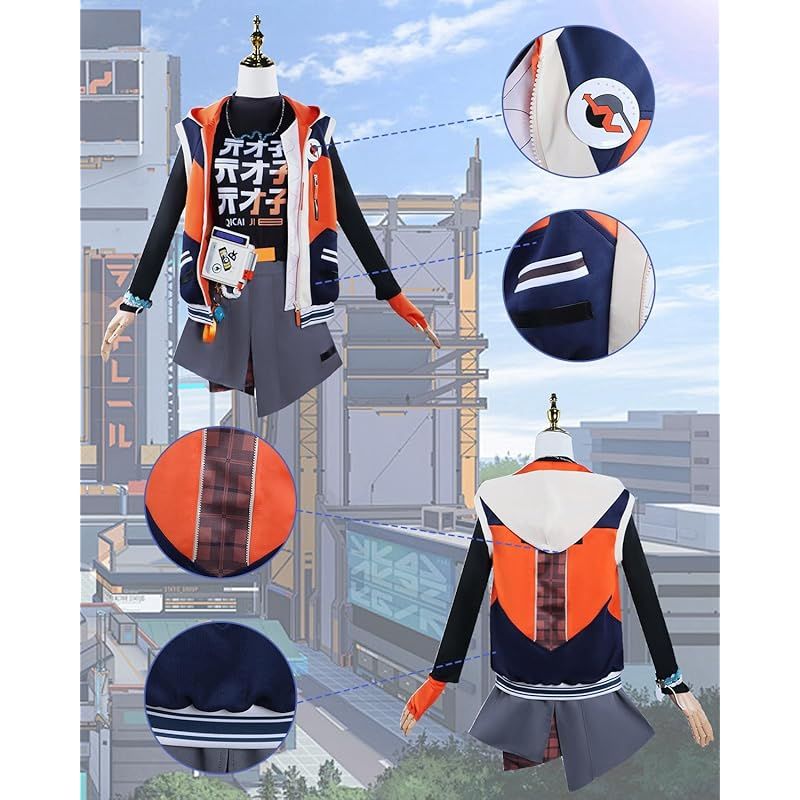 神併 リン コスプレ ウィッグ付き 才孑 ゼンゼロ コスプレ衣装 大人用 仮装 文化祭 イベント コスチューム ステージ服 Belle cosplay リン ウィッグ付き XXL