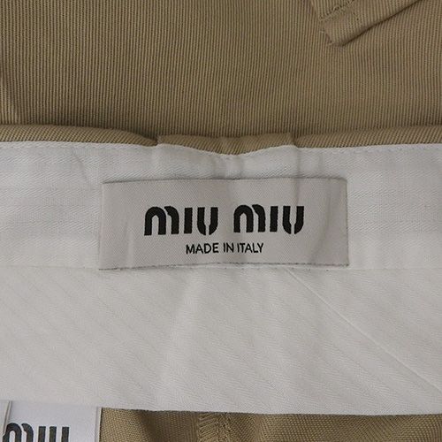 MIUMIU(ミュウミュウ) ロゴ刺繍カーゴパンツ ボトムス 22年 チノパン  