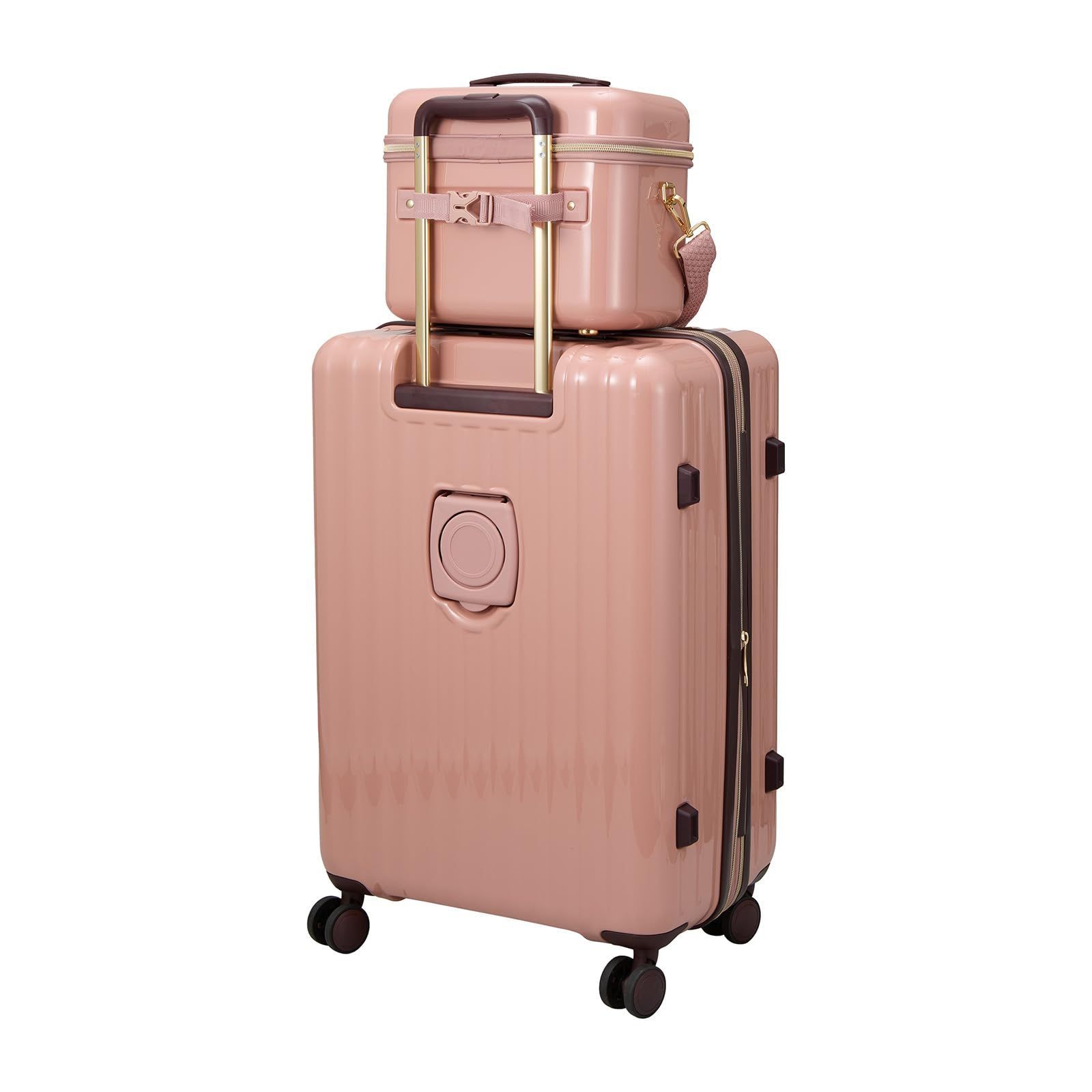 数量 容量拡張 バニティケース付き カップホルダー付き 板チョコ型チャーム付き チョコレートデザイン Cioccolatino Mサイズ LUNALUX スーツケース チョコラティーノ シフレ ルナルクス