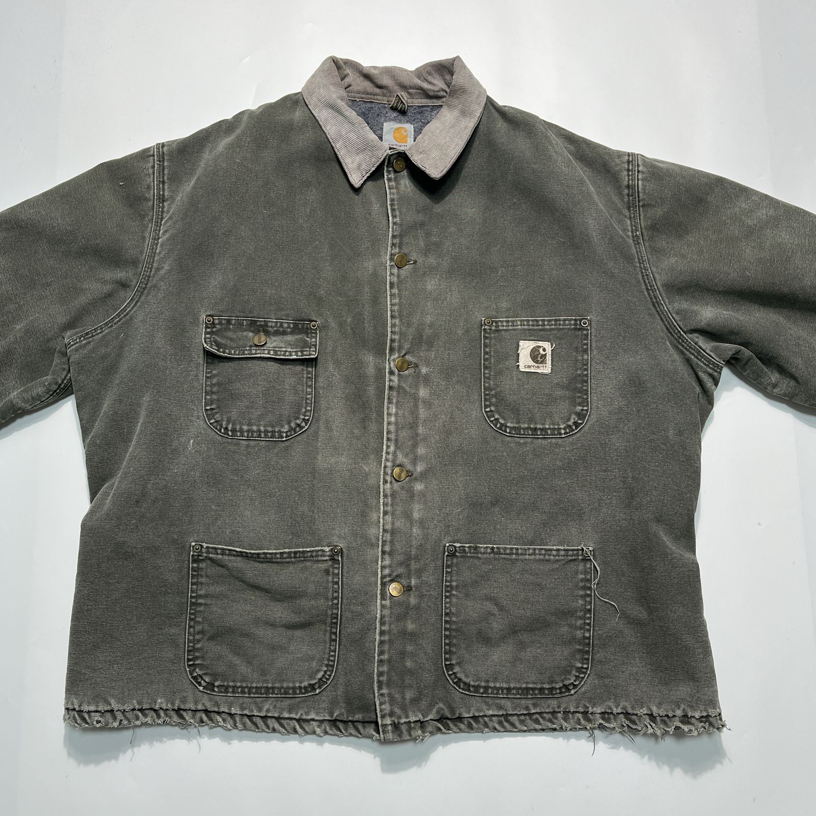 90's carhartt チョアコート カバーオール 2XL相当 モスグリーン