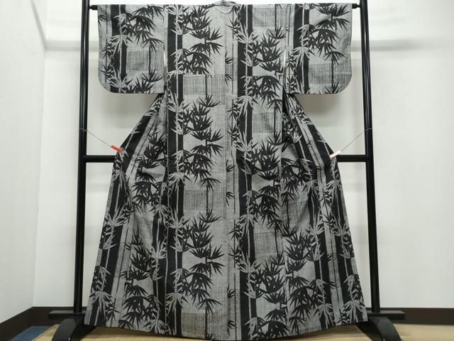 平和屋着物○上質な紬 花織 縞 正絹 逸品 CAAQ9174vf