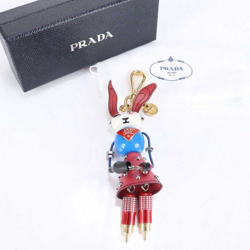 PRADA ロボット キーホルダー チャーム 三角ロゴ