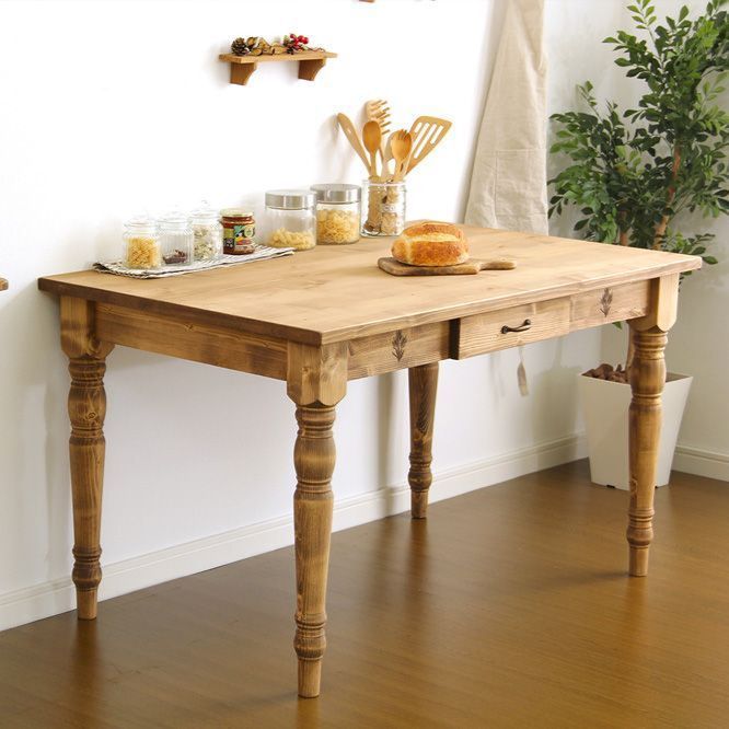 天然木 カントリー調 ダイニングテーブル 単品 幅120cm ダイニング テーブル 北欧 カントリー おしゃれ 1人暮らし 2人暮らし DINKS MARWIL-DEMENAGEMENTS_CH