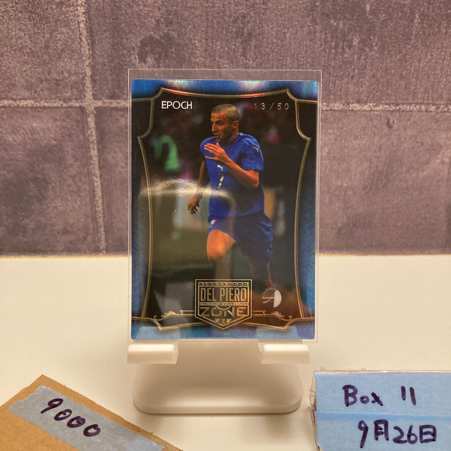2017 EPOCH アレッサンドロデルピエロ Alessandro Del Piero 13|50 イタリア代表 Del Piero Zone Collection Blue カード