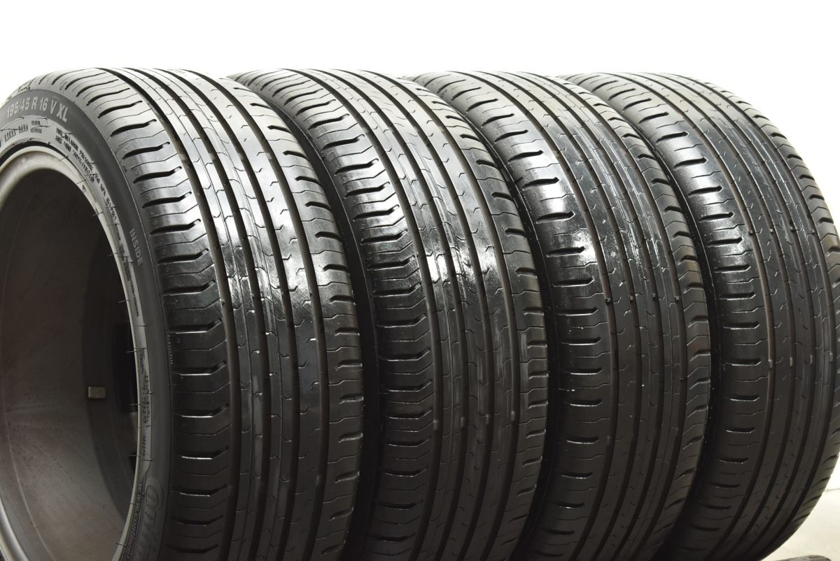 激安！ バリ溝 ABARTH アバルト 595 純正 16in 6.5J 35 PCD98 コンチネンタル 195 45R16 FIAT フィアット 500 流用 品番 51830198